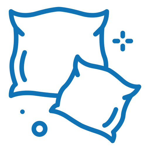 Ergonomic pillows for neck and back support.